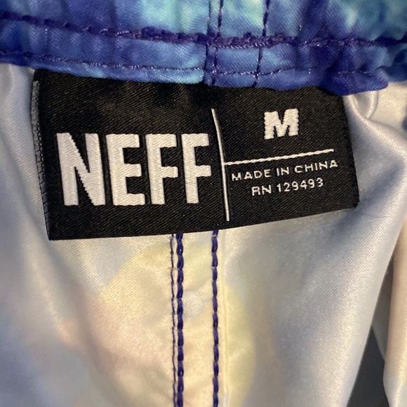 Neff Mens Size Medium Swim Suit Trunks Shorts Rubber Duck Print Yellow Blue - Picture 5 of 11